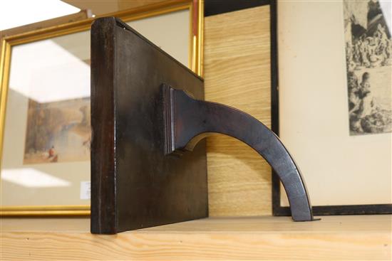 A Regency mahogany clock bracket